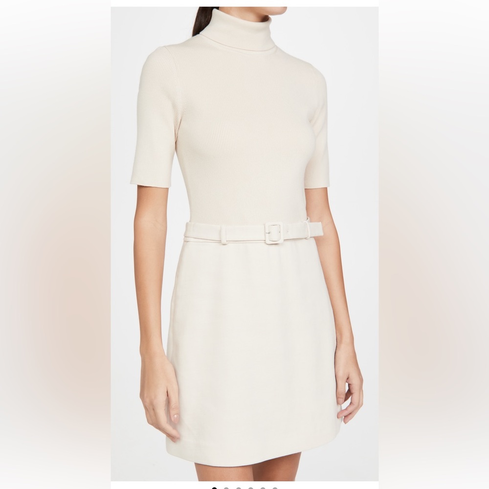 Size Small Theory Ivory Knit Combo Dress - EUC!